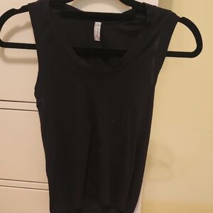 Free People Black Fitted Sleeveless Tank Top